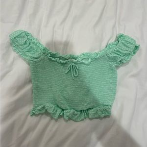 Zara size small mint green top.